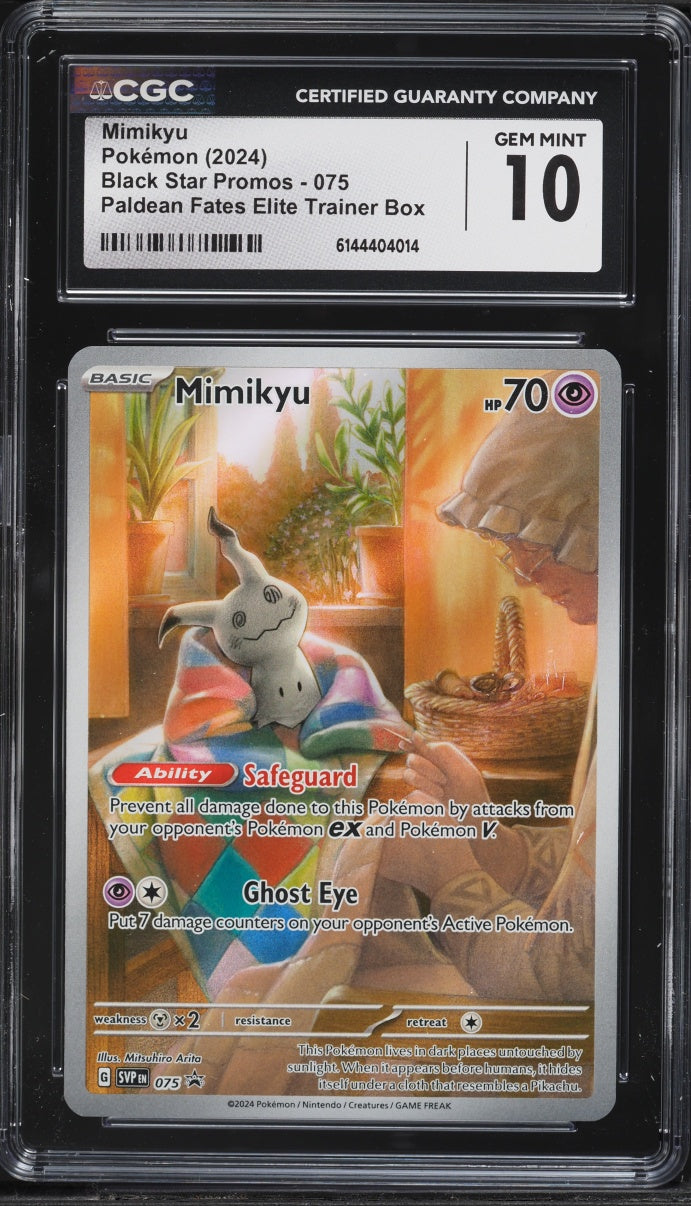 2024 Pokemon Paldean Fates ETB Mimikyu #075 CGC 10
