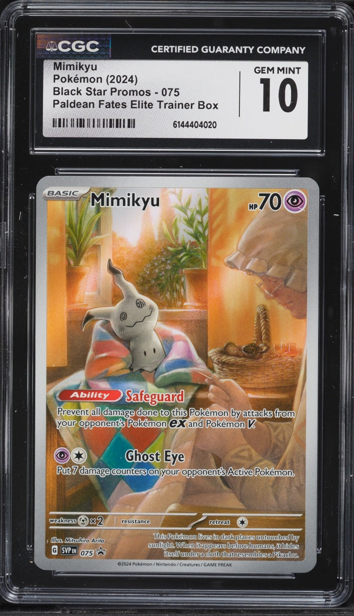 2024 Pokemon Paldean Fates ETB Mimikyu #075 CGC 10