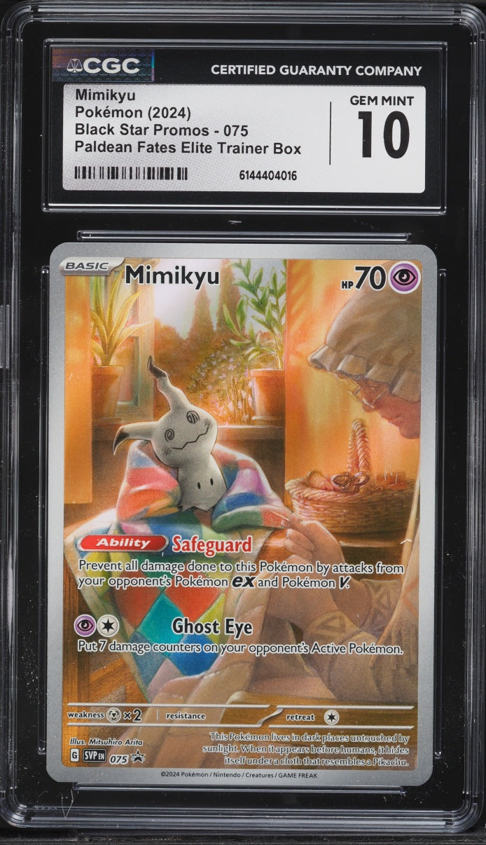 2024 Pokemon Paldean Fates ETB Mimikyu #075 CGC 10