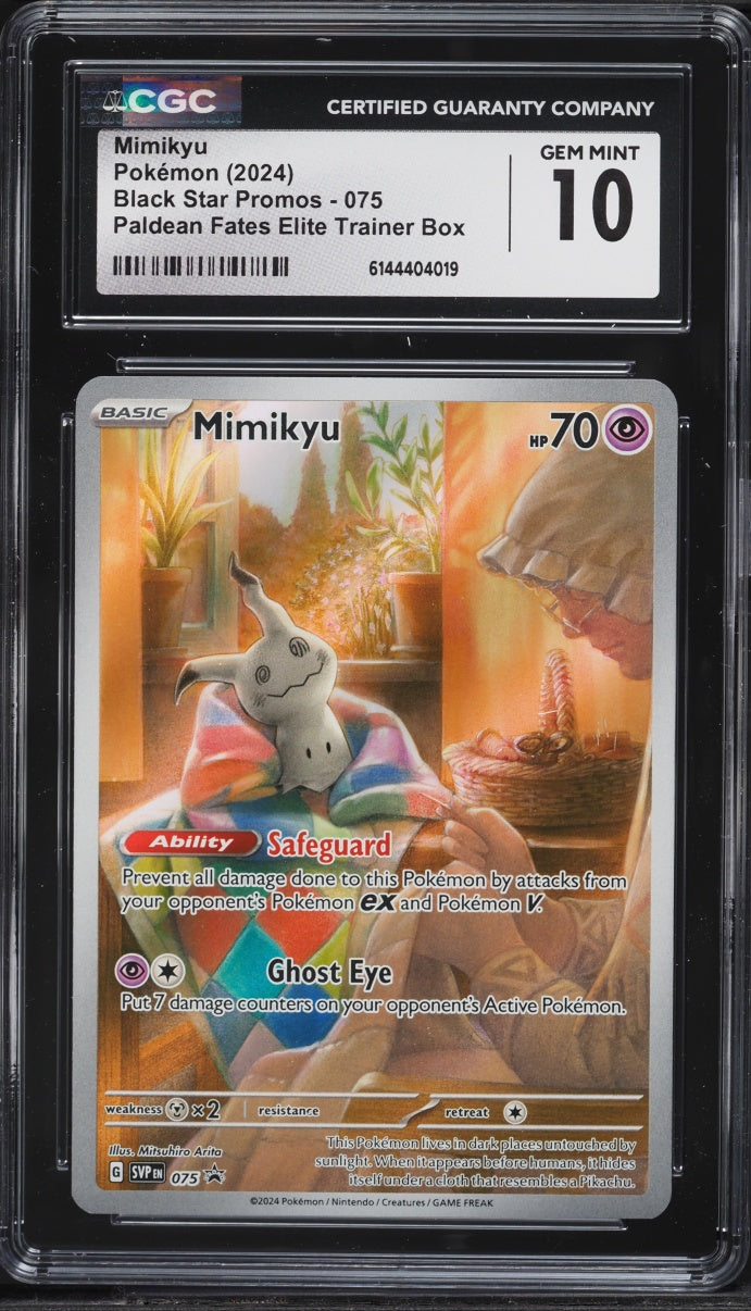 2024 Pokemon Paldean Fates ETB Mimikyu #075 CGC 10