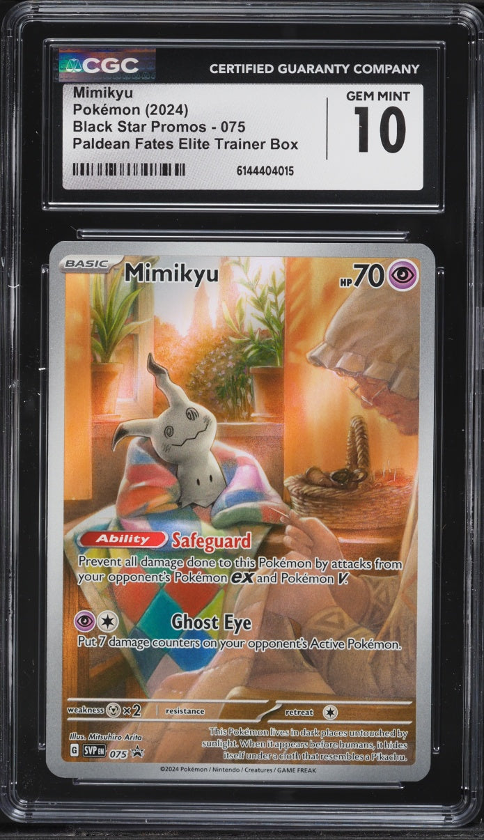 2024 Pokemon Paldean Fates ETB Mimikyu #075 CGC 10