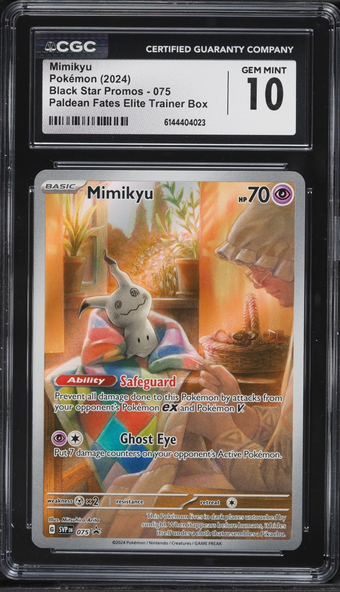 2024 Pokemon Paldean Fates ETB Mimikyu #075 CGC 10