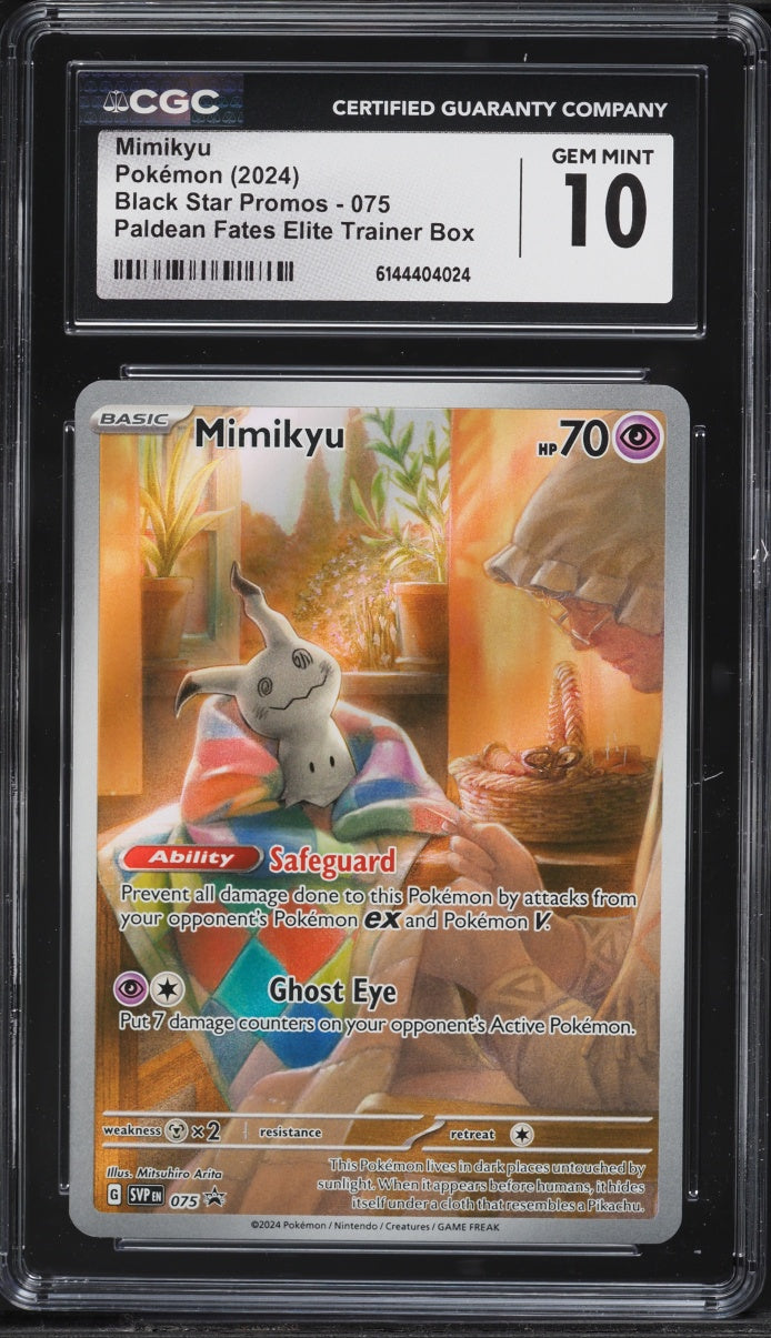2024 Pokemon Paldean Fates ETB Mimikyu #075 CGC 10