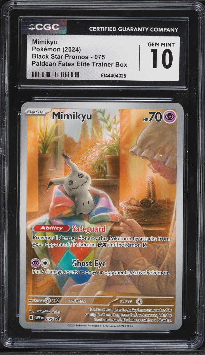 2024 Pokemon Paldean Fates ETB Mimikyu #075 CGC 10