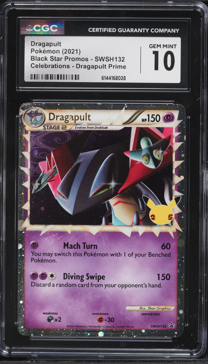 2021 Pokemon Promo Celebrations Prime Holo Dragapult #132 CGC 10