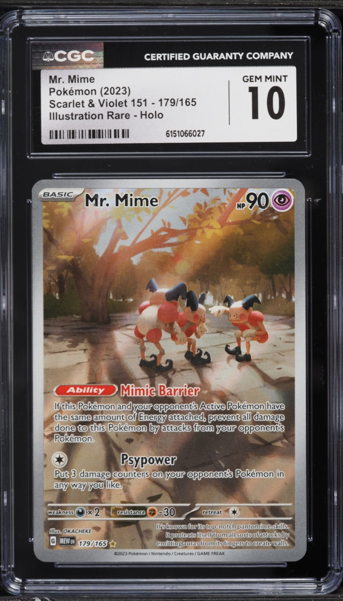 2023 Pokemon 151 Mr. Mime #179 CGC 10