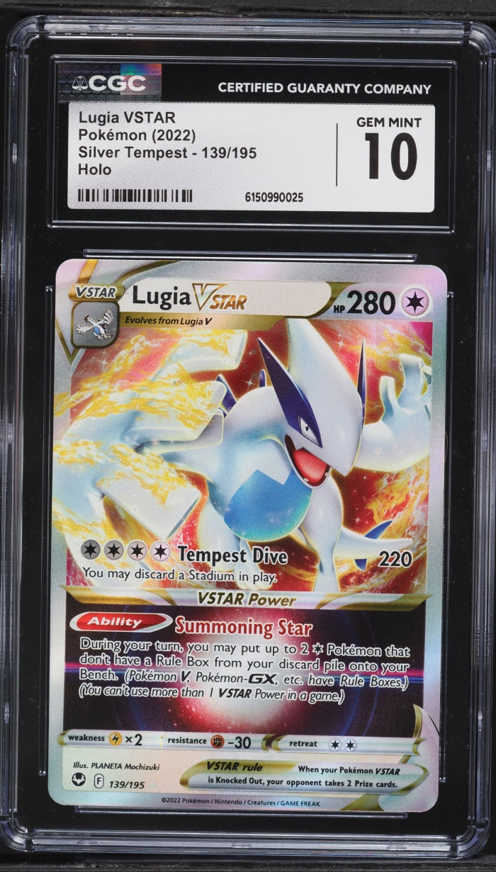 2022 Pokemon Silver Tempest Holo Lugia VSTAR #139 CGC 10