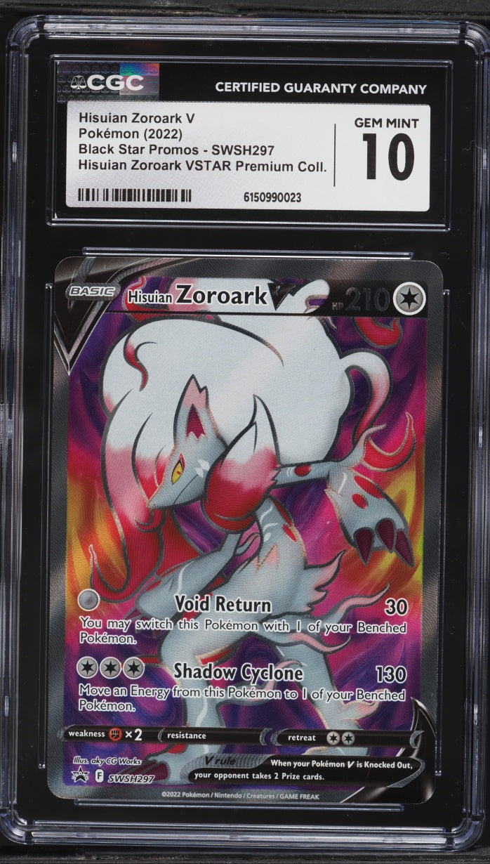 2022 Pokemon Premium Collection Hisuian Zoroark V #SWSH297 CGC 10