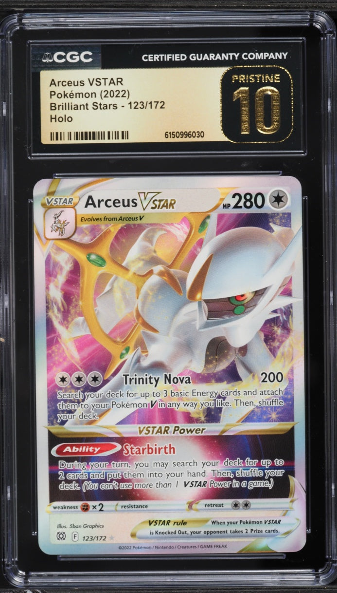 2022 Pokemon Brilliant Stars Holo Arceus VSTAR #123 CGC 10 PRISTINE