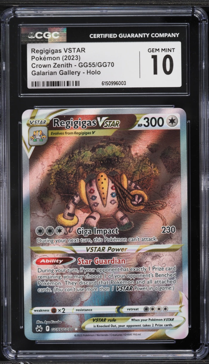 2023 Pokemon Crown Zenith Alt Art Regigigas VSTAR #GG55 CGC 10