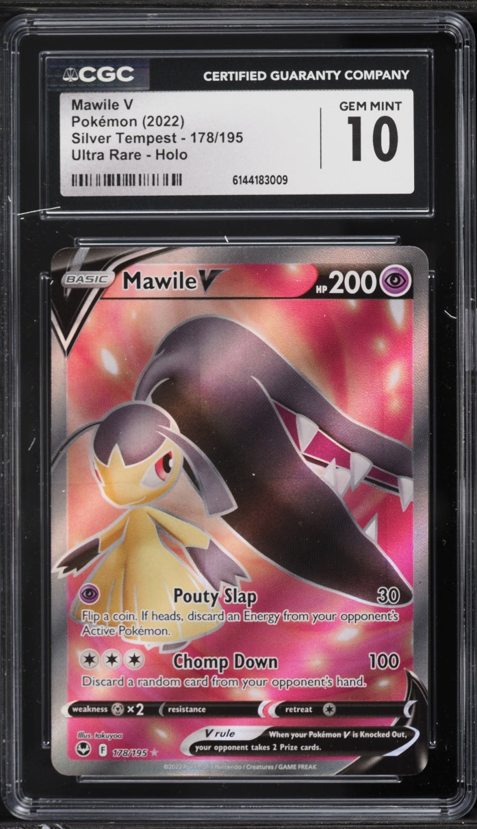 2022 Pokemon Silver Tempest Mawile V #178 CGC 10