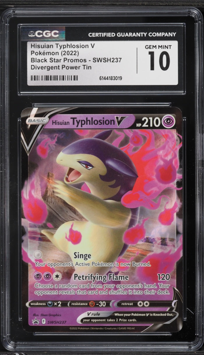 2022 Pokemon Divergent Power Promo Hisuian Typhlosion V #SWSH237 CGC 10