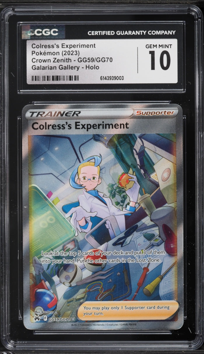 2023 Pokemon Crown Zenith Colress's Experiment #GG59 CGC 10