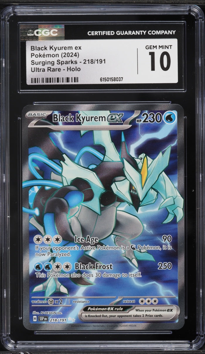 2024 Pokemon Surging Sparks Black Kyurem ex #218 CGC 10