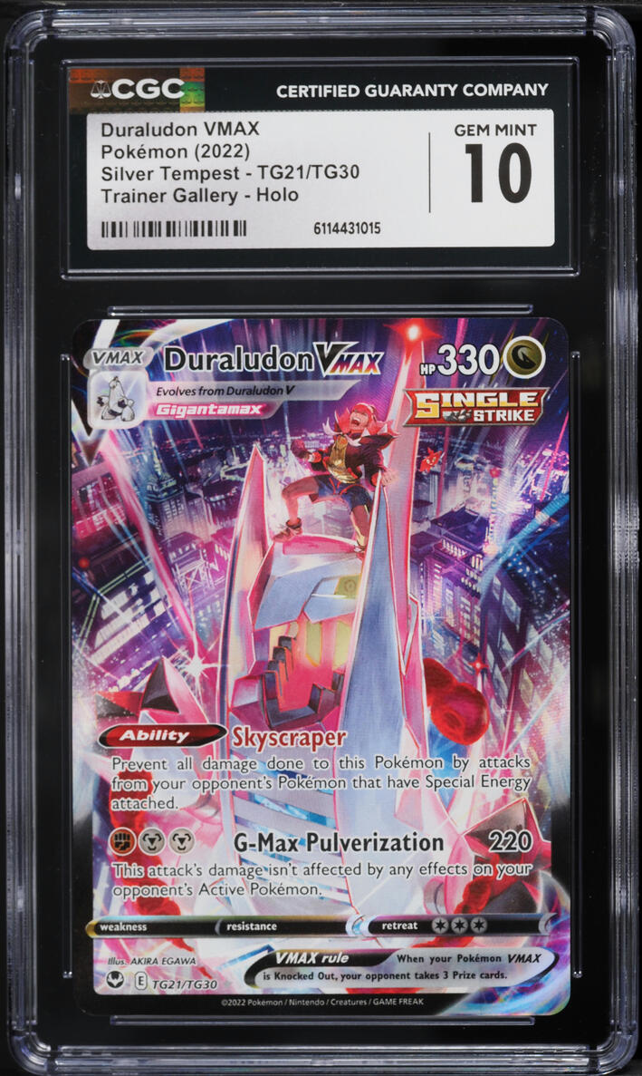 2022 Pokemon Silver Tempest Duraludon VMAX #TG21 CGC 10