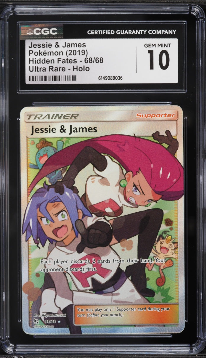 2019 Pokemon Hidden Fates Jessie & James #68 CGC 10