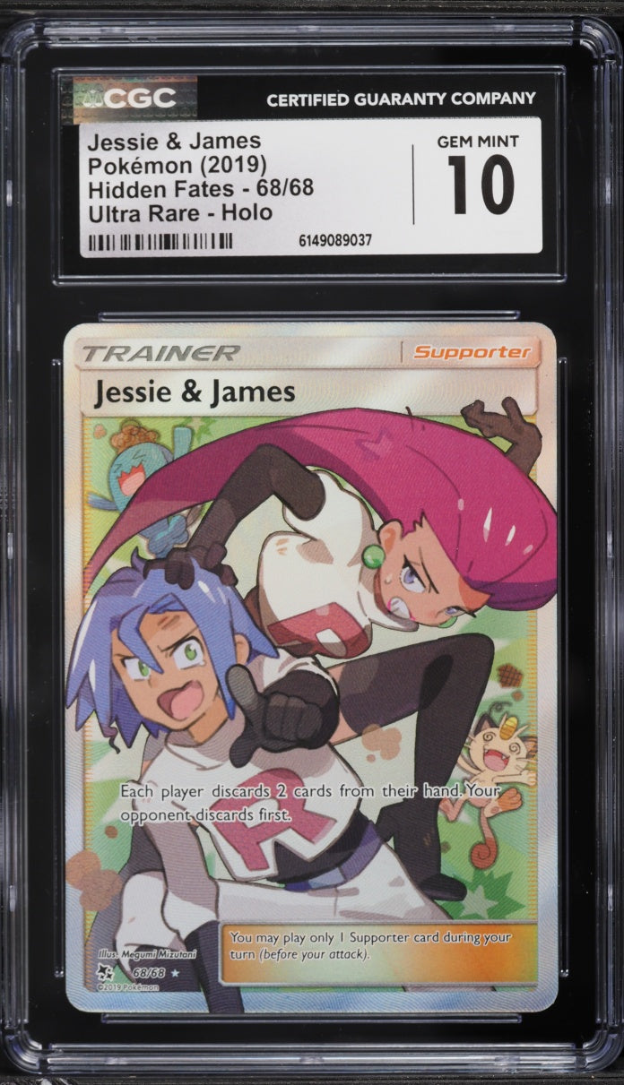 2019 Pokemon Hidden Fates Jessie & James #68 CGC 10