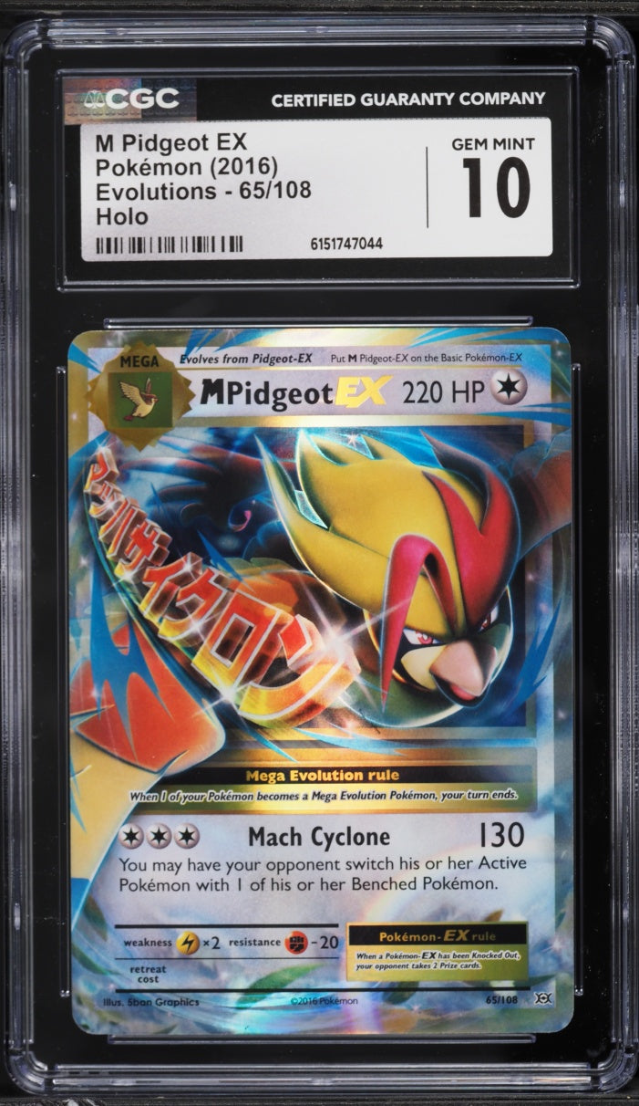 2016 Pokemon Evolutions M Pidgeot EX #65 CGC 10