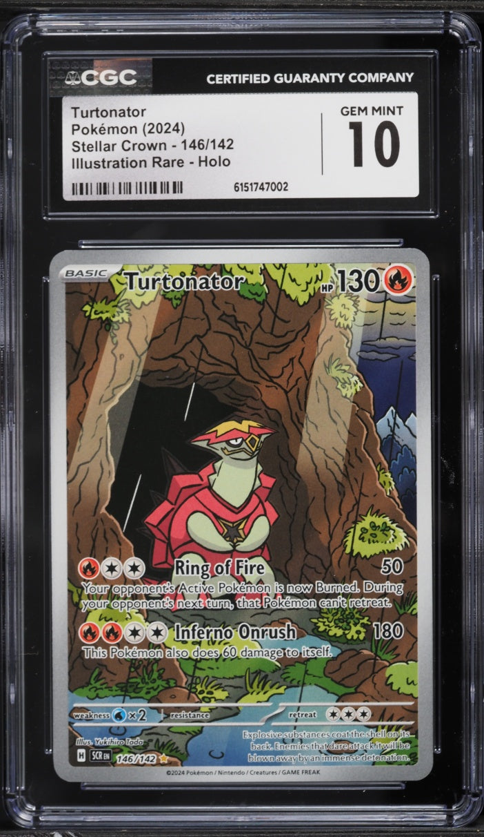 2024 Pokemon Stellar Crown Turtonator #146 CGC 10
