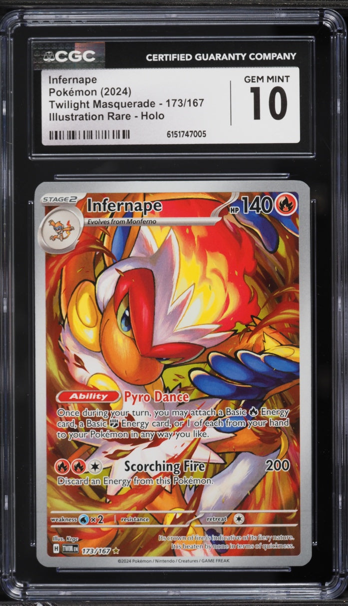 2024 Pokemon Twilight Masquerade Infernape #173 CGC 10