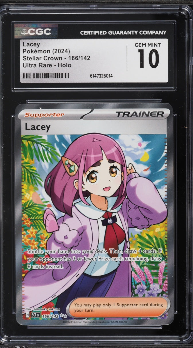 2024 Pokemon Stellar Crown Lacey #166 CGC 10