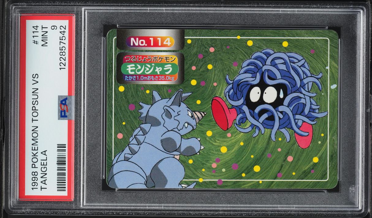 1998 Pokemon Japanese Topsun VS Tangela #114 PSA 9 MINT