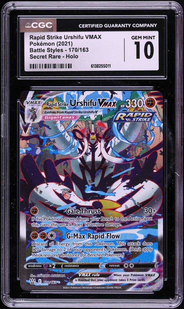 2021 Pokemon Battle Styles Rapid Strike Urshifu VMAX #170 CGC 10