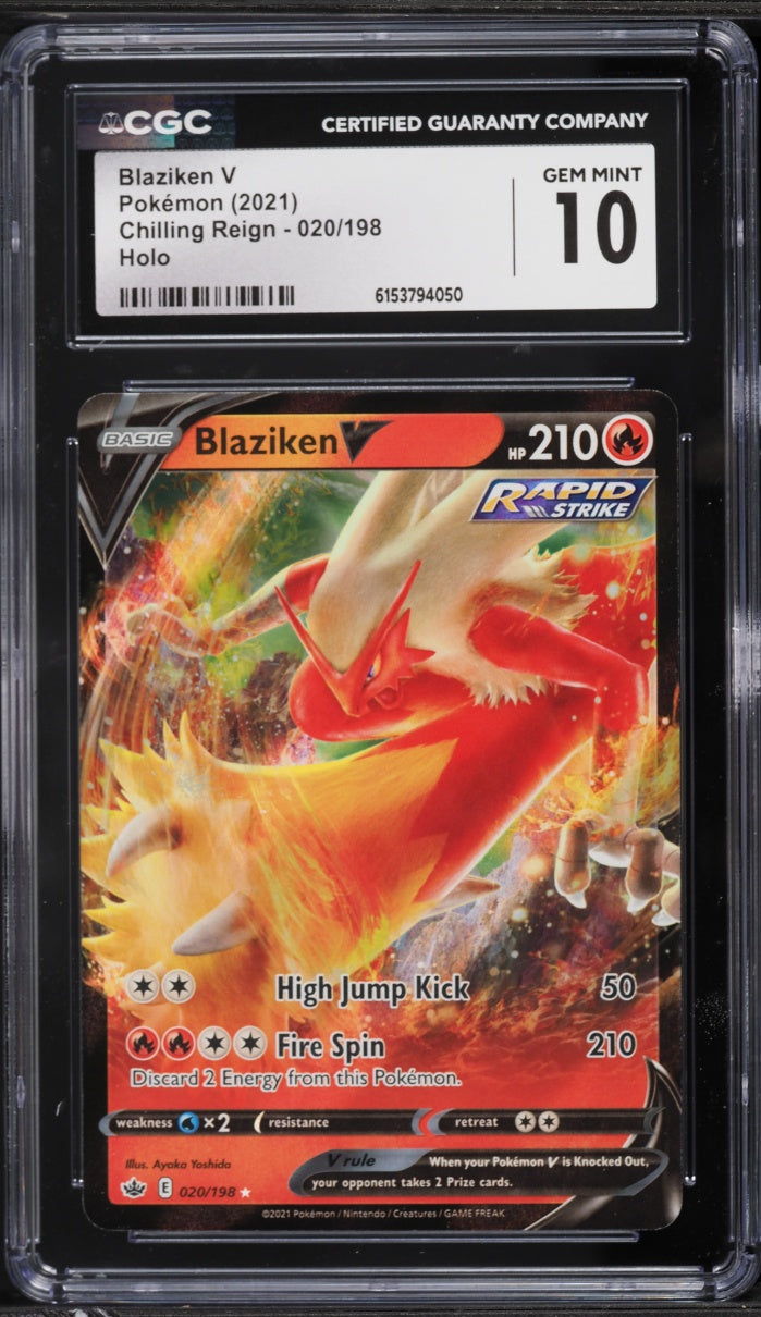 2021 Pokemon Chilling Reign Blaziken V #020 CGC 10