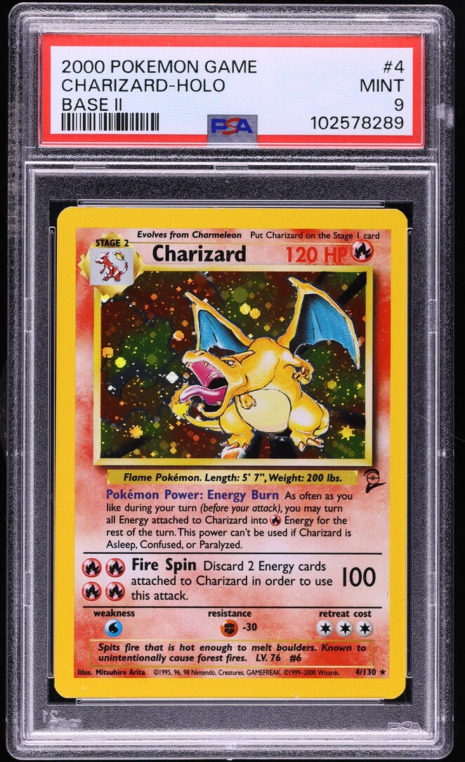 2000 Pokemon Base Set 2 Holo Charizard #4 PSA 9 MINT