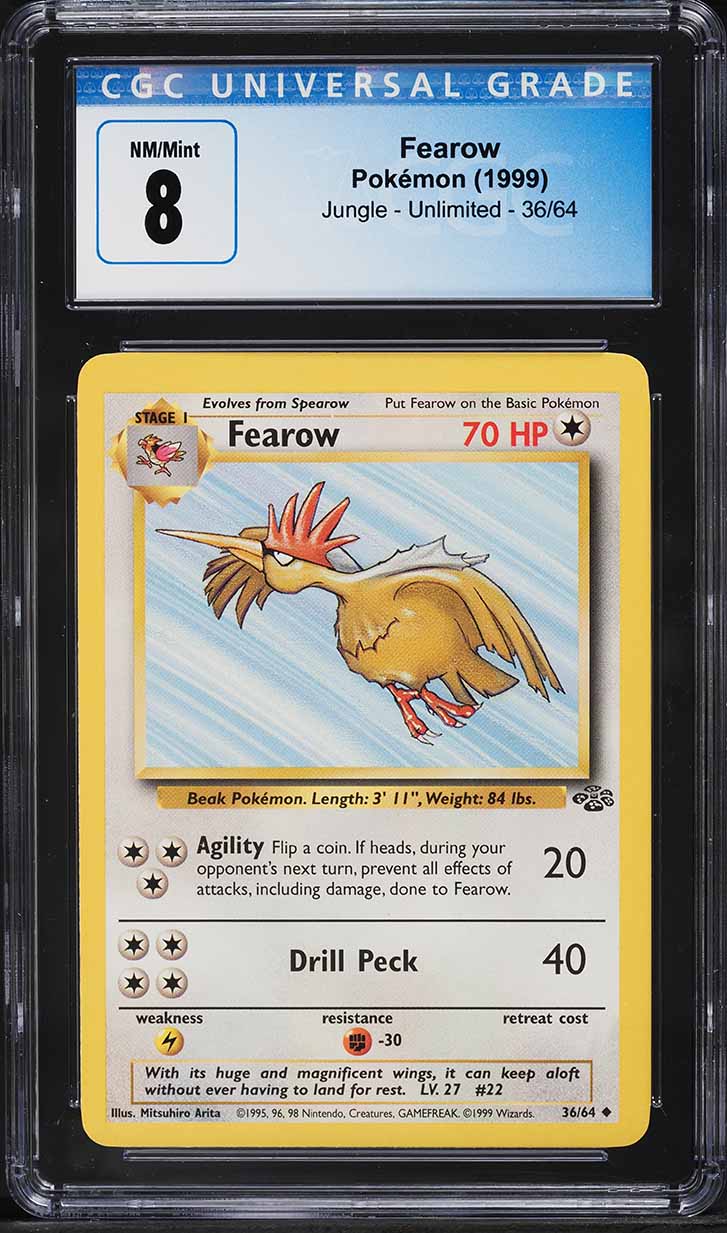 1999 Pokemon Jungle Fearow #36 CGC 8 NM-MT