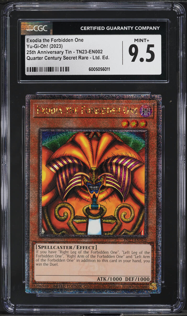 2023 Yu-Gi-Oh! 25th Anniversary Exodia The Forbidden One #TN23-EN002 CGC 9.5