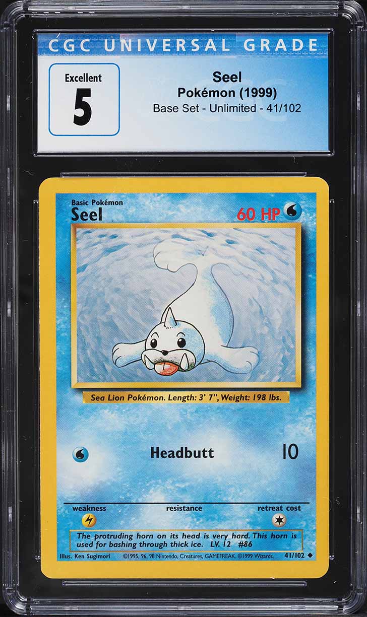 1999 Pokemon Base Set Seel #41 CGC 5 EX