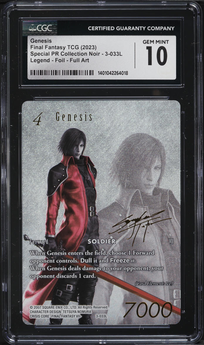 2023 Final Fantasy TCG Special Collection Noir Foil Genesis #3-033L CGC 10 GEM