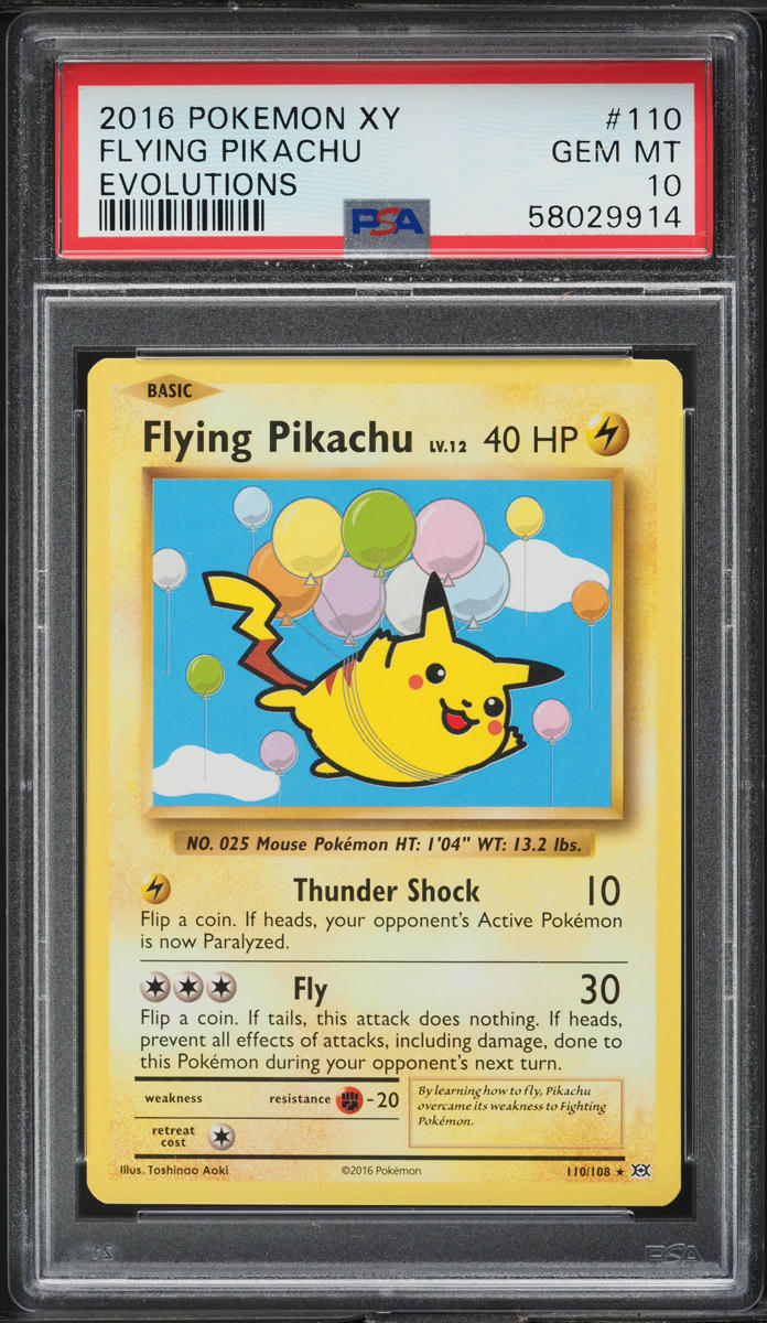2016 Pokemon XY Evolutions Flying Pikachu #110 PSA 10 GEM MINT