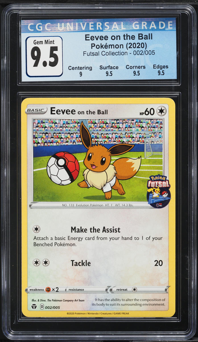 2020 Pokemon SWSH Futsal Collection Campaign Eevee On The Ball #2 CGC 9.5 GEM
