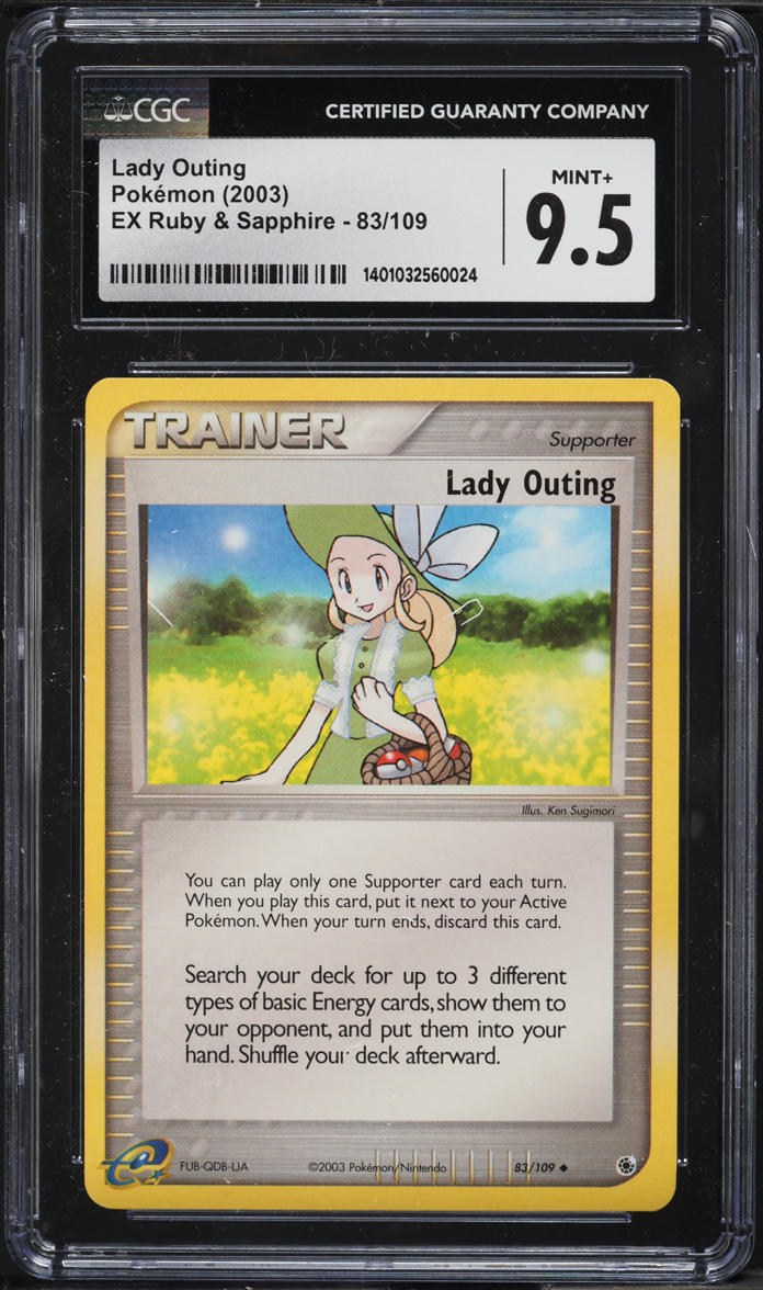 2003 Pokemon EX Ruby & Sapphire Lady Outing #83 CGC 9.5 MINT+