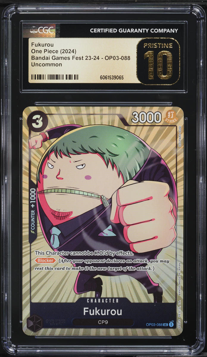 2024 One Piece Bandai Games Fest Fukurou #OP03-088 CGC 10 PRISTINE