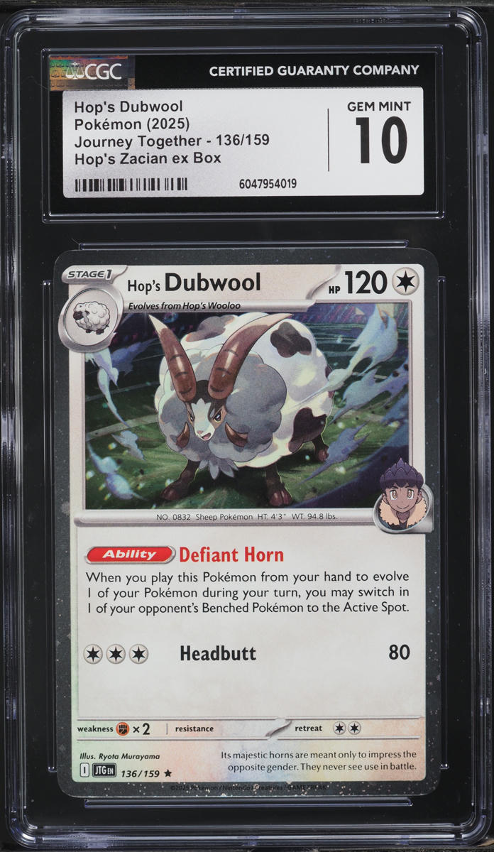 2025 Pokemon SV Journey Together Hop's Dubwool #136 CGC 10 GEM MINT