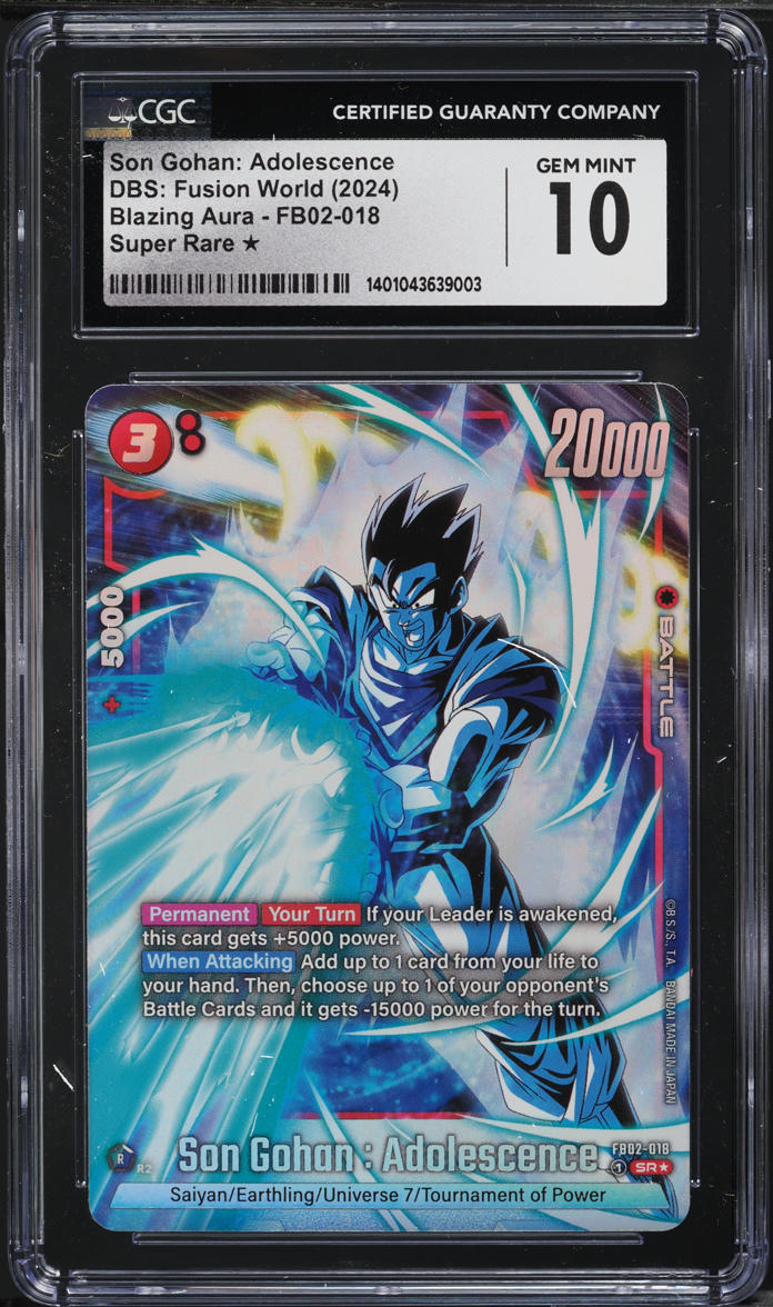 2024 Dragon Ball Super Fusion World Blazing Aura Son Gohan Adolescence CGC 10