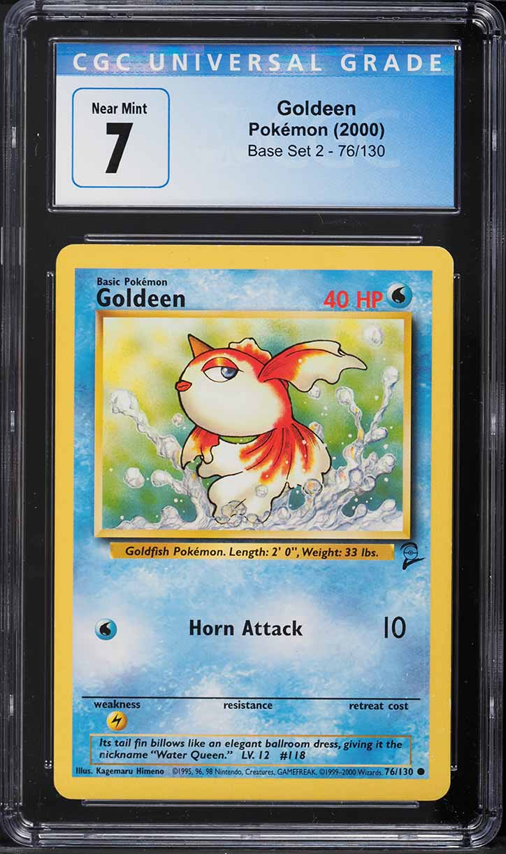 2000 Pokemon Base Set 2 Goldeen #76 CGC 7 NRMT