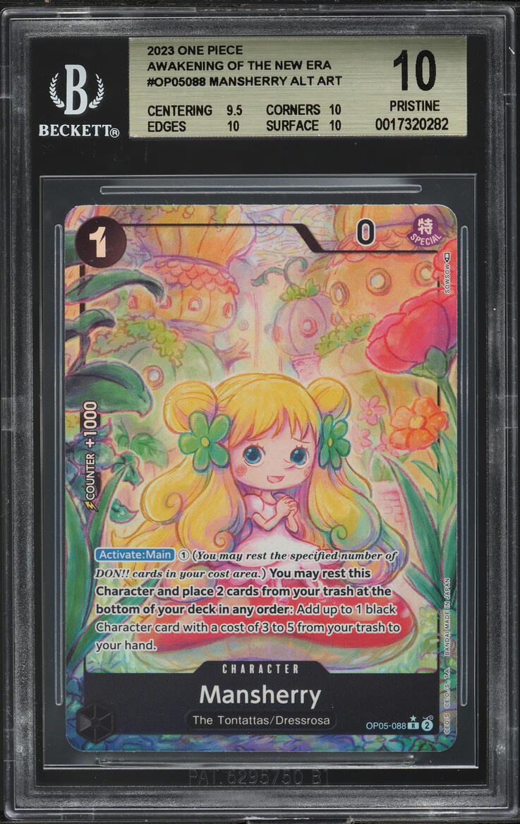 2023 One Piece Awakening Of The New Era Alt Art Mansherry #OP05-088 BGS 10