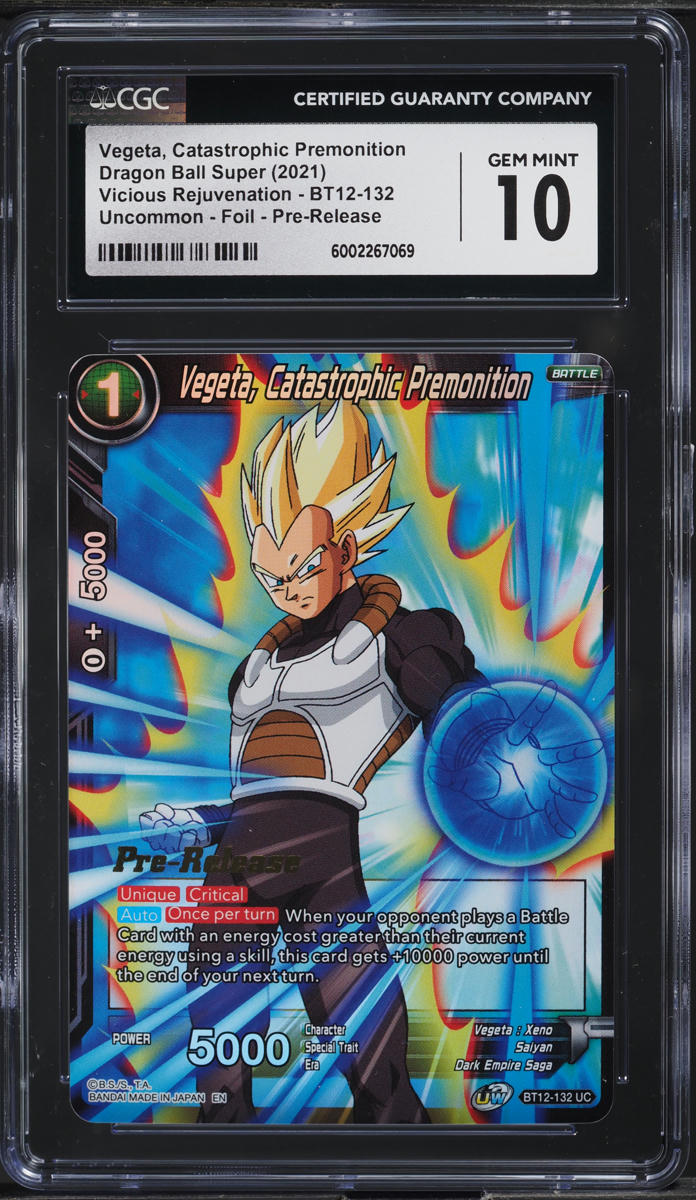 2021 Dragon Ball S Vicious Rejuvenation Vegeta, Catastrophic Premonition CGC 10