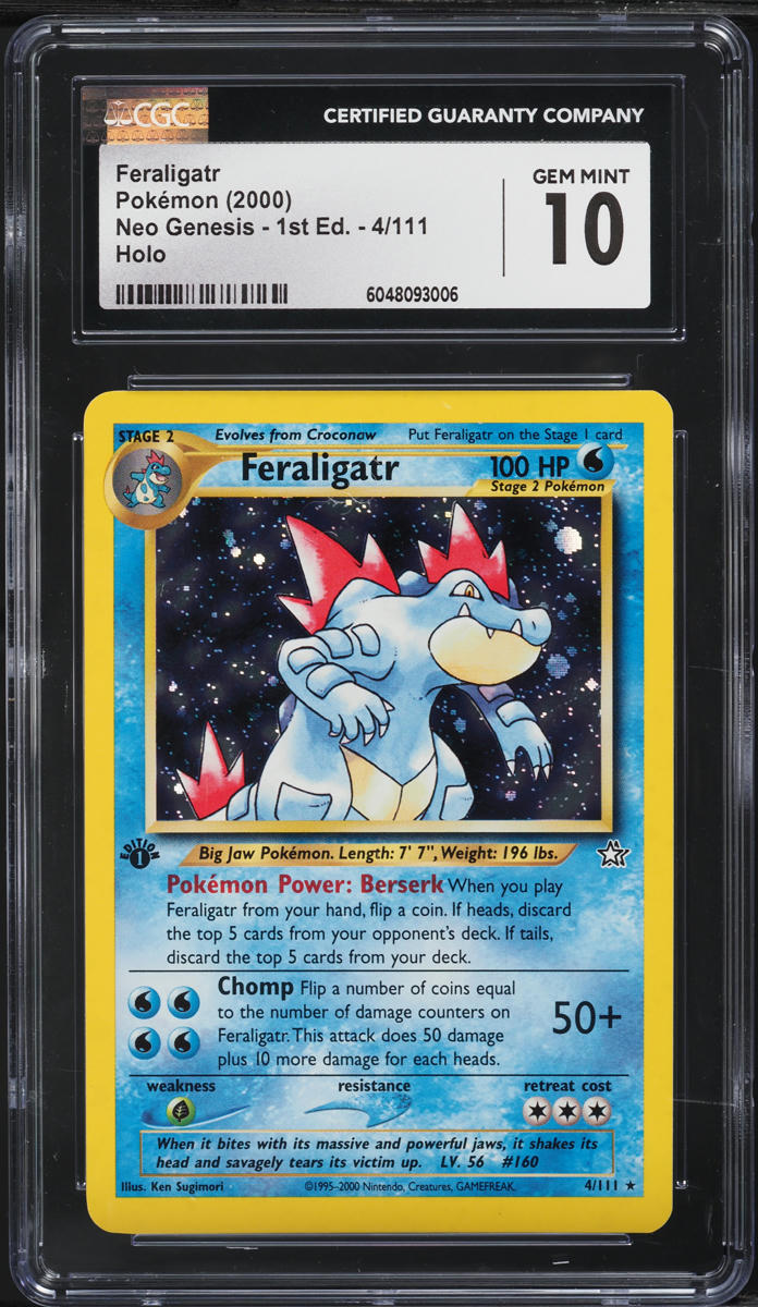2000 Pokemon Neo Genesis 1st Edition Holo Feraligatr #4 CGC 10 GEM MINT