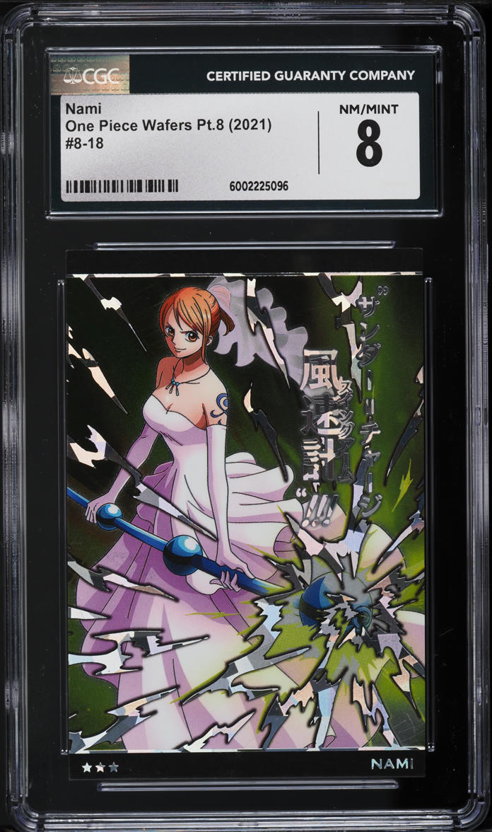 2021 One Piece Wafers Japanese Part 8 Nami #8-18 CGC 8 NM-MT