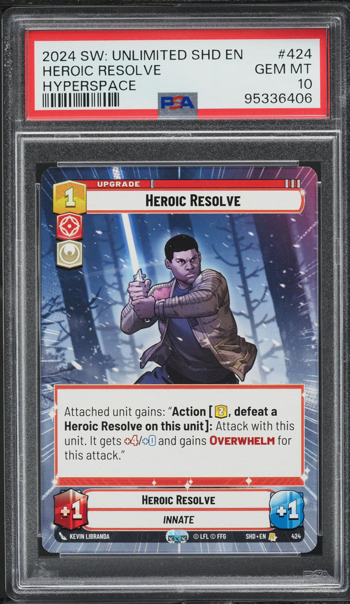 2024 Star Wars Unlimited Shadows Of The Galaxy Hyperspace Heroic Resolve PSA 10