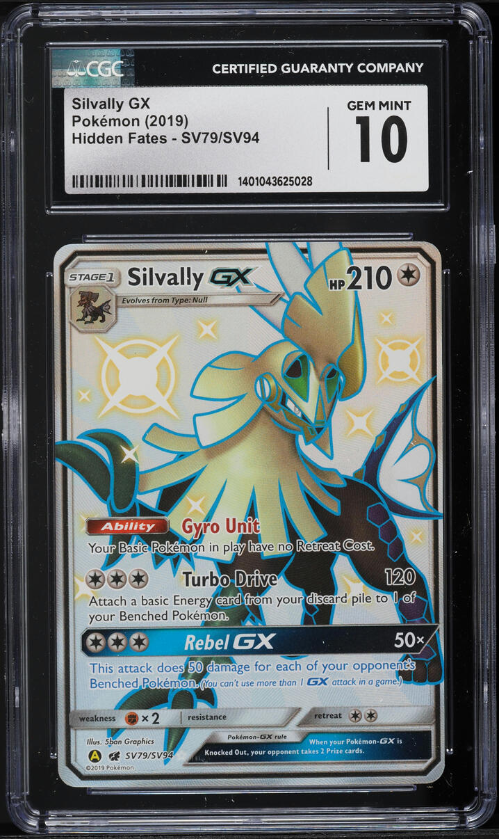 2019 Pokemon Sun & Moon Hidden Fates Shiny Silvally GX #SV79 CGC 10 GEM MINT