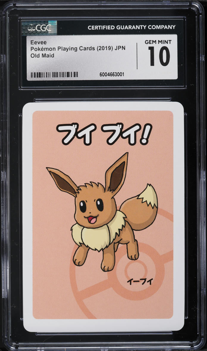 2019 Pokemon Japanese Playing Cards Old Maid Eevee CGC 10 GEM MINT