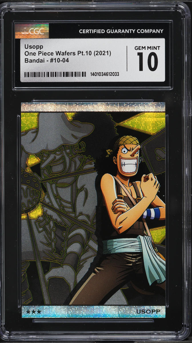 2021 One Piece Wafers Japanese Bandai Usopp #10-04 CGC 10 GEM MINT