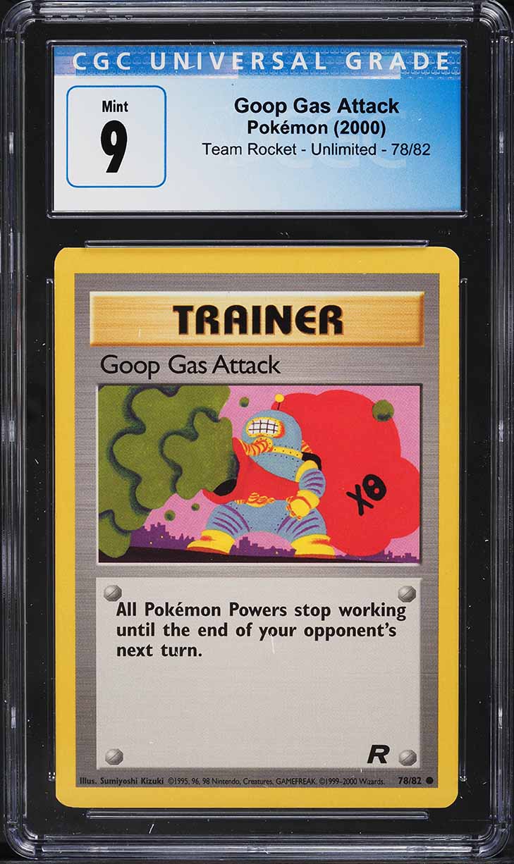 2000 Pokemon Team Rocket Goop Gas Attack #78 CGC 9 MINT