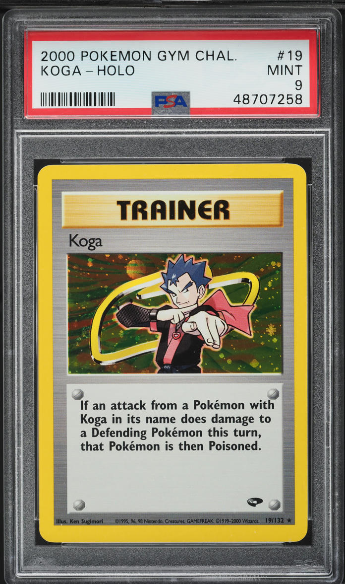 2000 Pokemon Gym Challenge Holo Koga #19 PSA 9 MINT